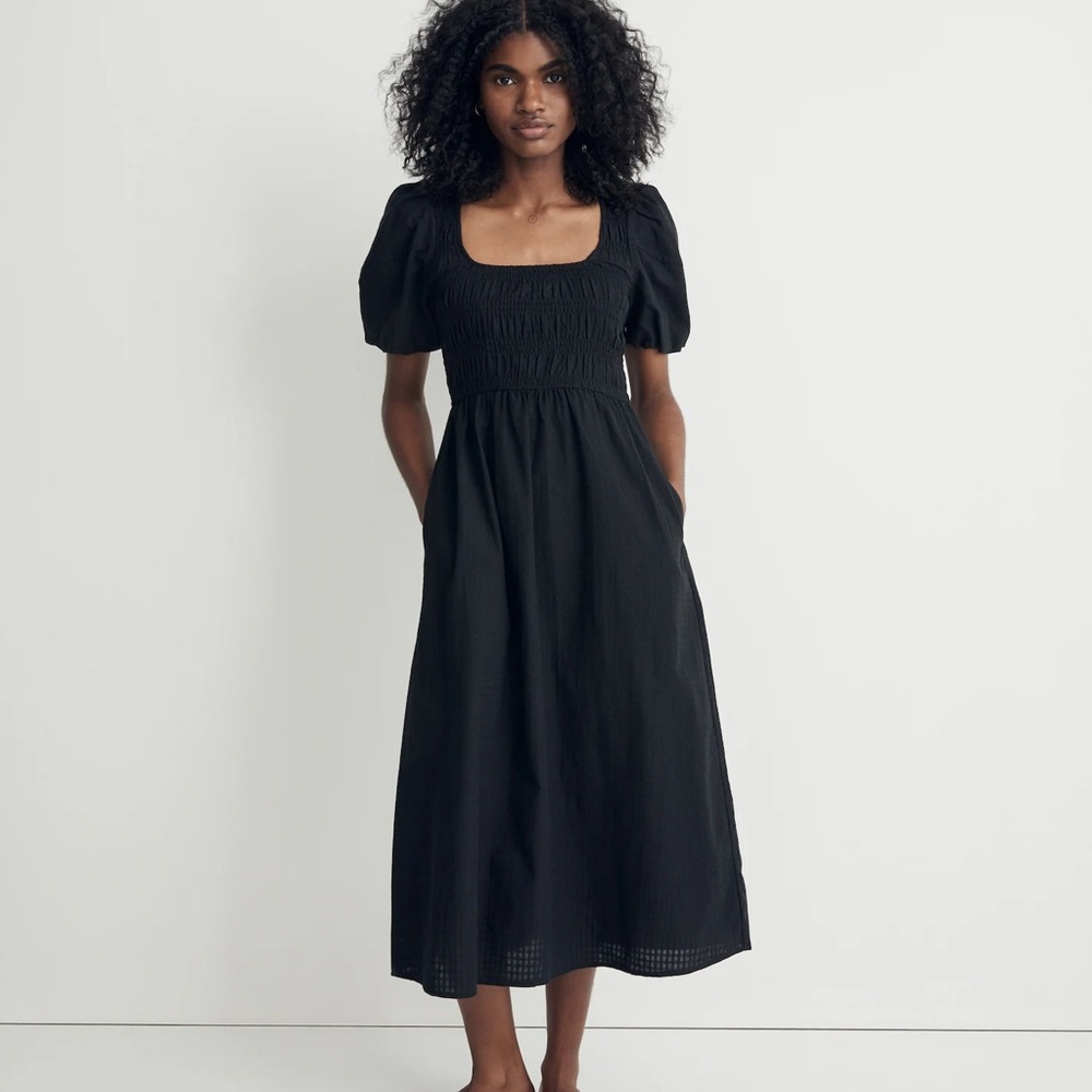 Madewell Lucie Puff-Sleeve Midi Dress